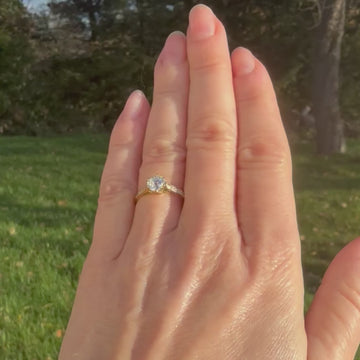 yellow gold antique engagement ring